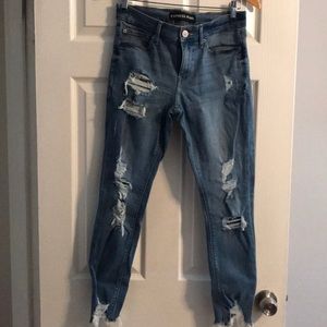 Express performance stretch ankle legging mid rise